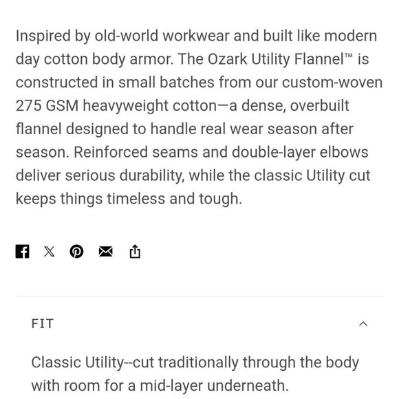 Beardedgoat Ozark Utility Flannel Shirt Plaid Dark Gray & Black Size XL - Picture 10 of 10